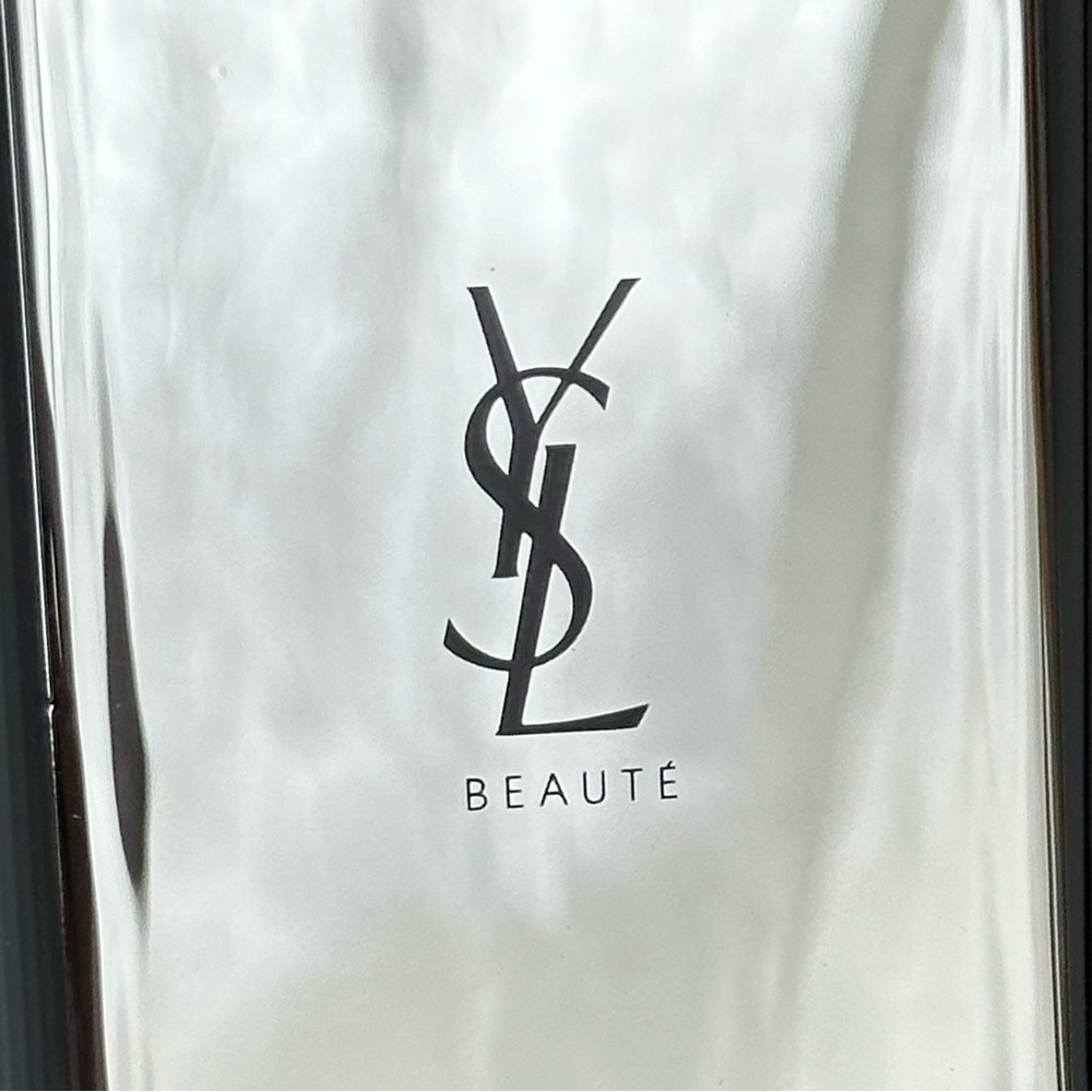 YSL purse mirror in vinyl pouch (no magnification)